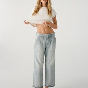 AMO Denim EASY ARMY SLOUCH CROP - ENJOY size 25 GUC